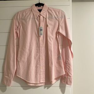 NWT Ralph Lauren Pink Stripe Slim Fit Size 4